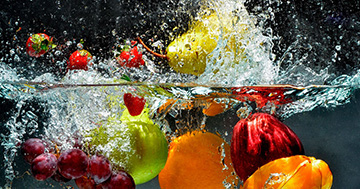Lavar frutas y verduras de manera correcta