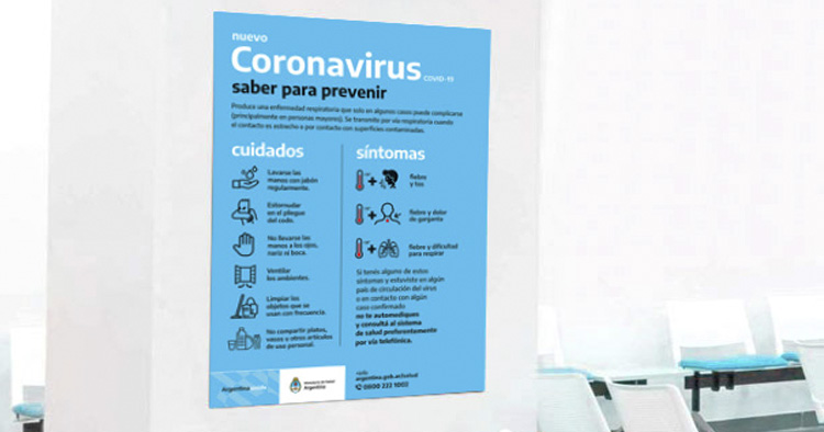 Recomendaciones para prevenir la transmisión del coronavirus en ámbitos con circulación de personas